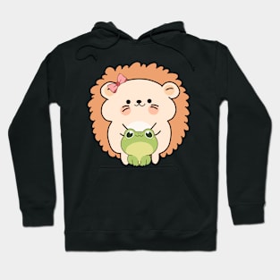 Happy hedgehog and Froggy Hoodie